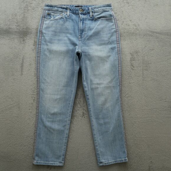 Talbots Jeans Women's Size 8 Blue High-Rise Modern Ankle 26" Inseam Distressed - Picture 1 of 16